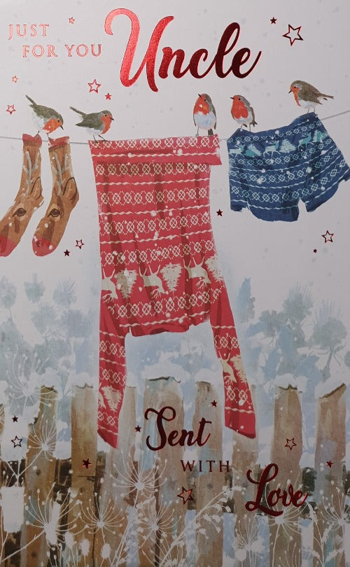 Just For You Uncle Christmas Card