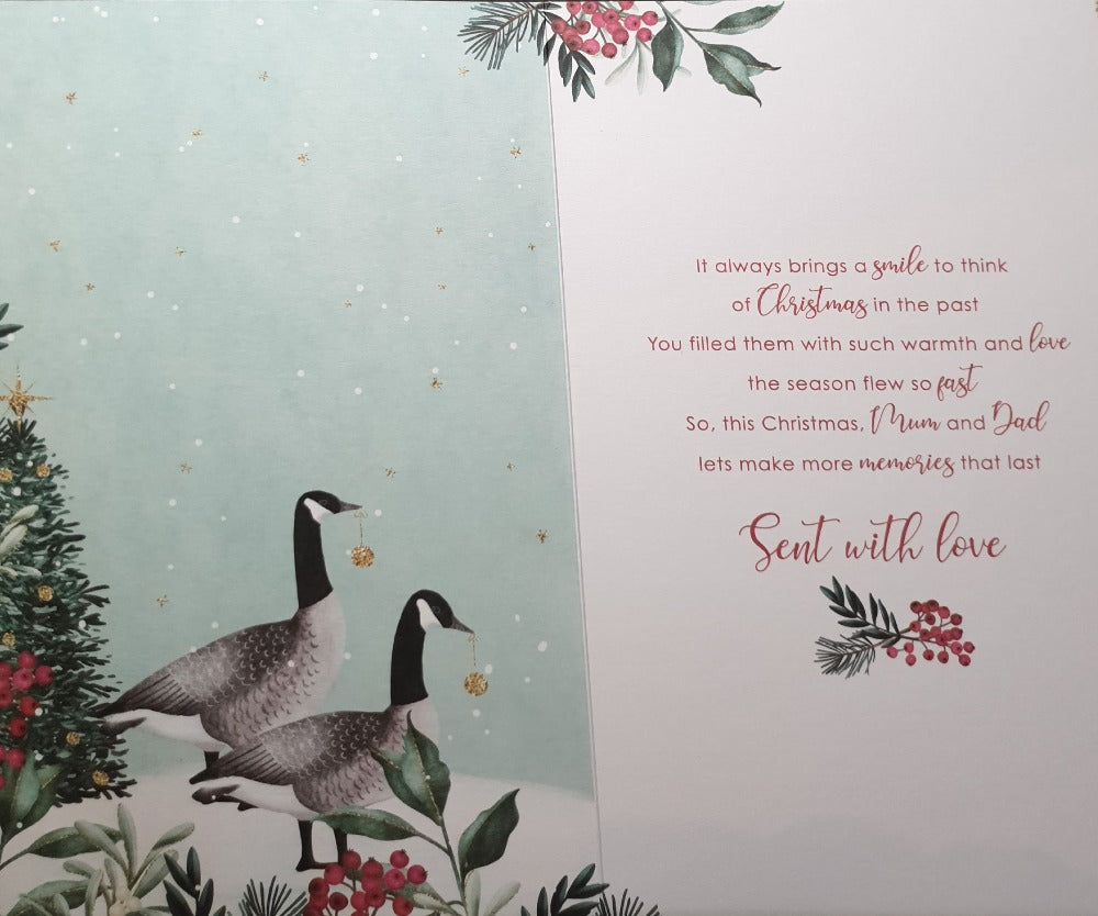 Mum And Dad Christmas Card