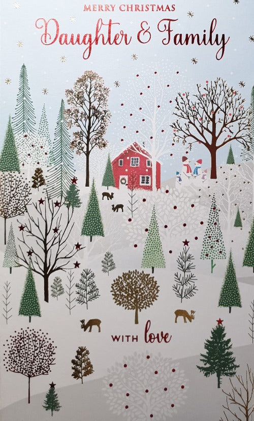 Daughter And Family Christmas Card