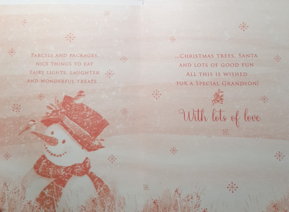 Especially For You Grandson Christmas Card