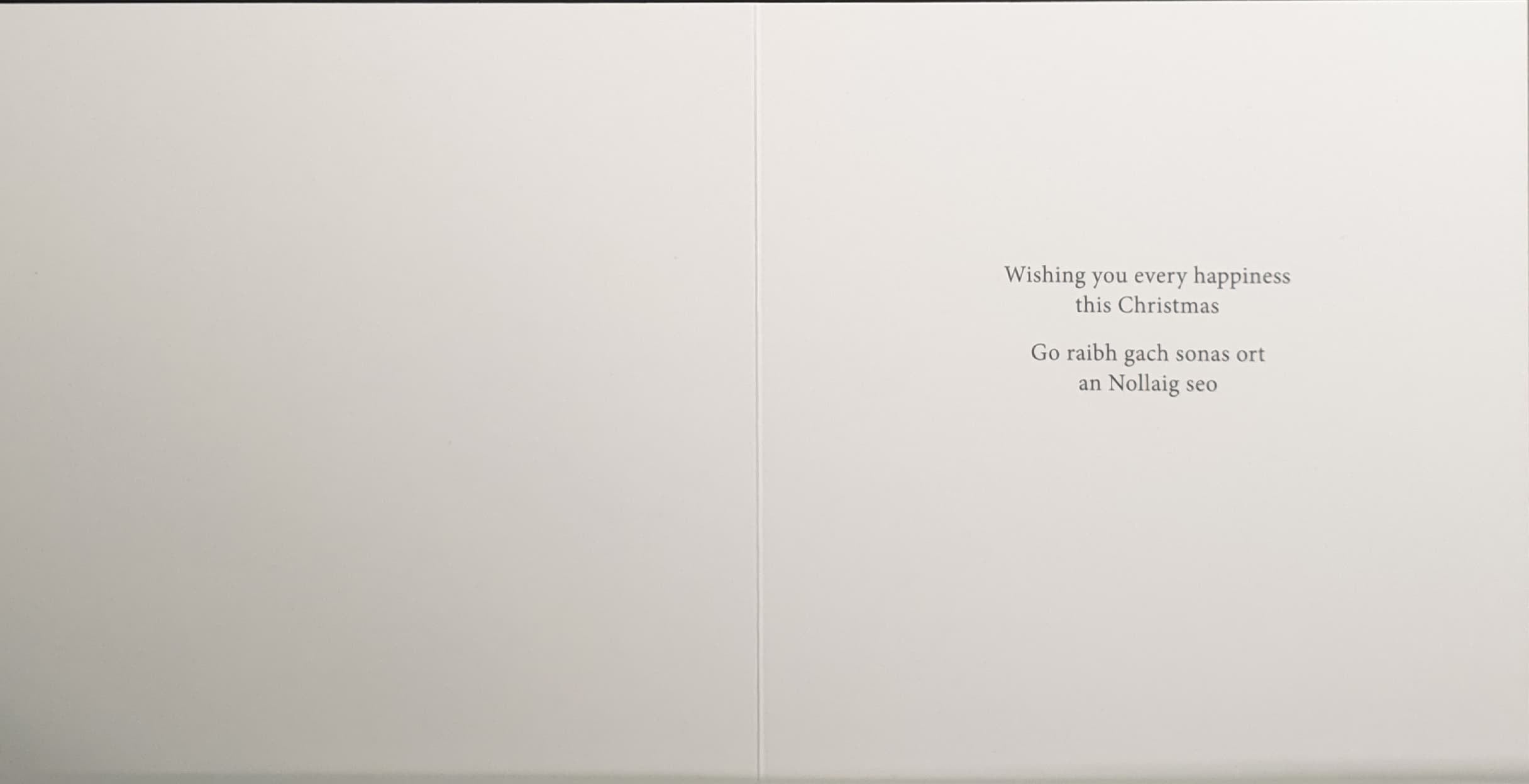 Charity Christmas Card (In Irish & English) - Pack of 8 Large Size / Cystic Fibrosis Ireland - Decorated Christmas Tree