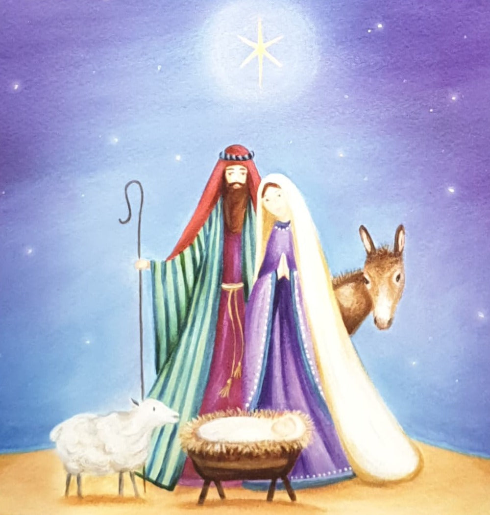 Charity Christmas Card - Pack of 8 Small / Northern Ireland Hospice - Mary & Joseph