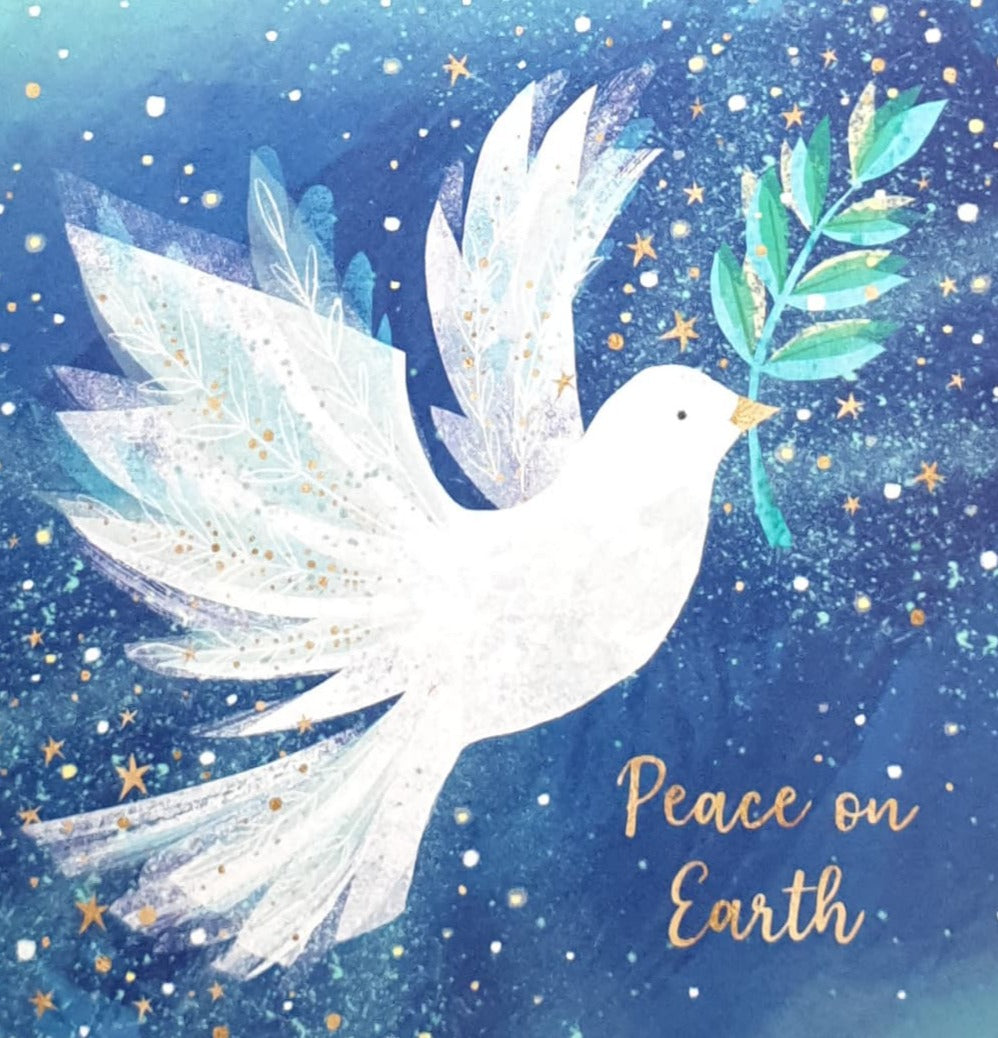 Charity Christmas Card - Pack of 8 Small / Northern Ireland Hospice - Dove & Peace on Earth