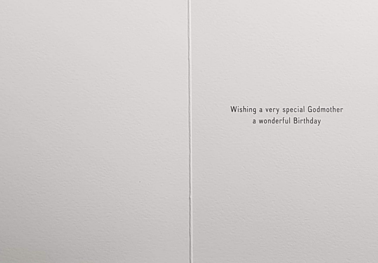 Birthday Card - Godmother / Green Leaves Wreath