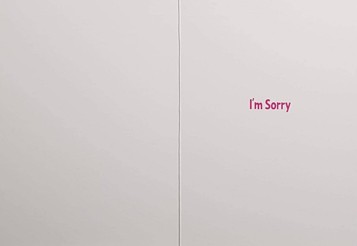 Apologies Card - Cat Putting His Heand On His Head & Closing The Eyes