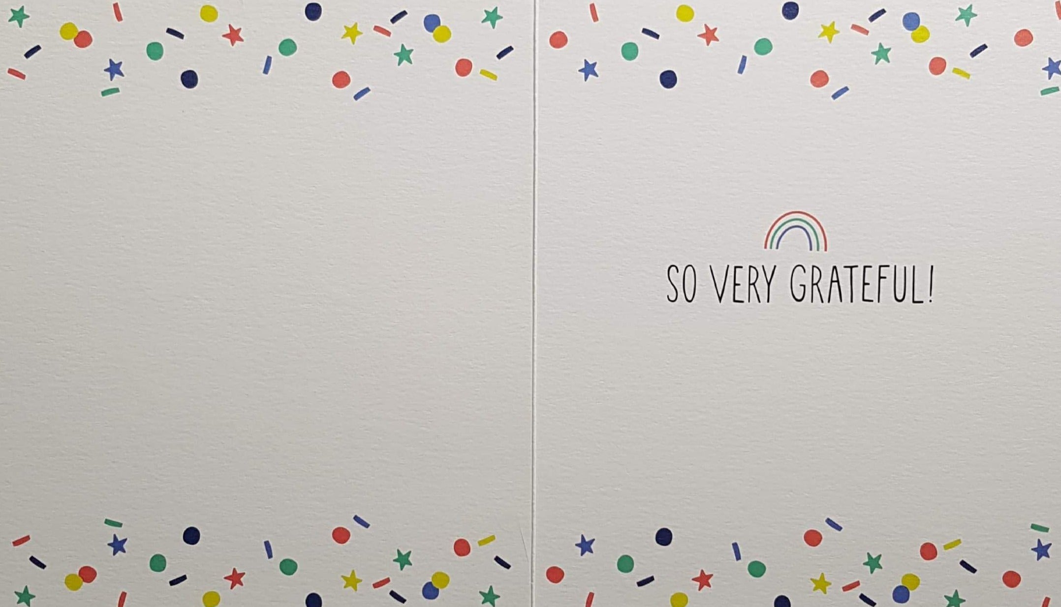 Thank You Card - Multicolour Font & Spots