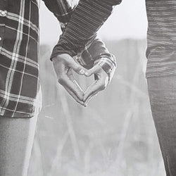 Blank Card - Couple Holding Hands Creating Heart
