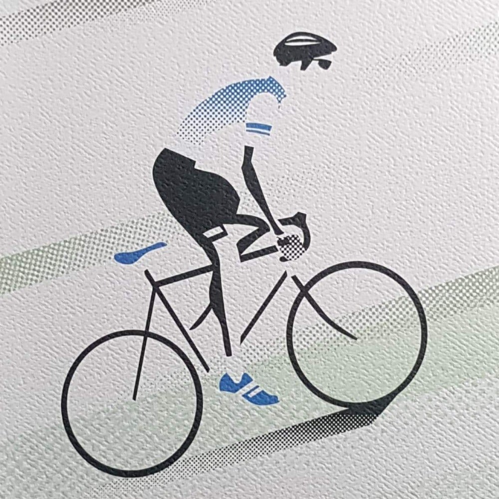 Blank Card - Cyclist On A Bicycle
