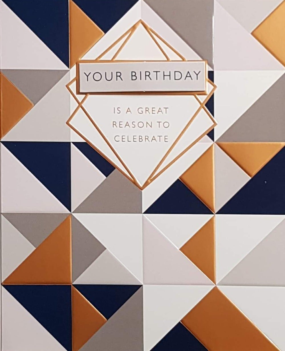 Birthday Card - General / Molsaic Of Triangles (Male)