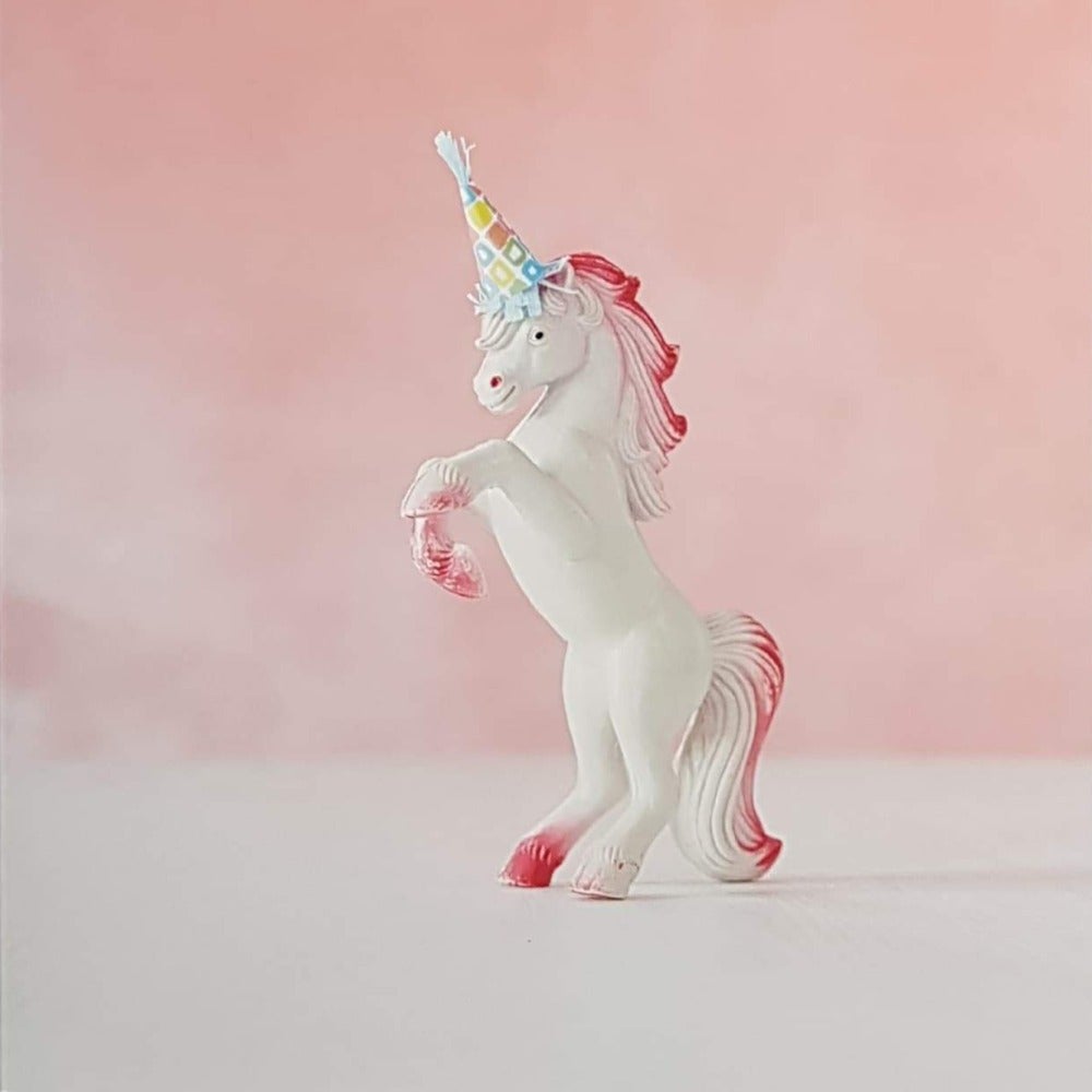 Blank Card - The Unicorn Wearing Party Hat