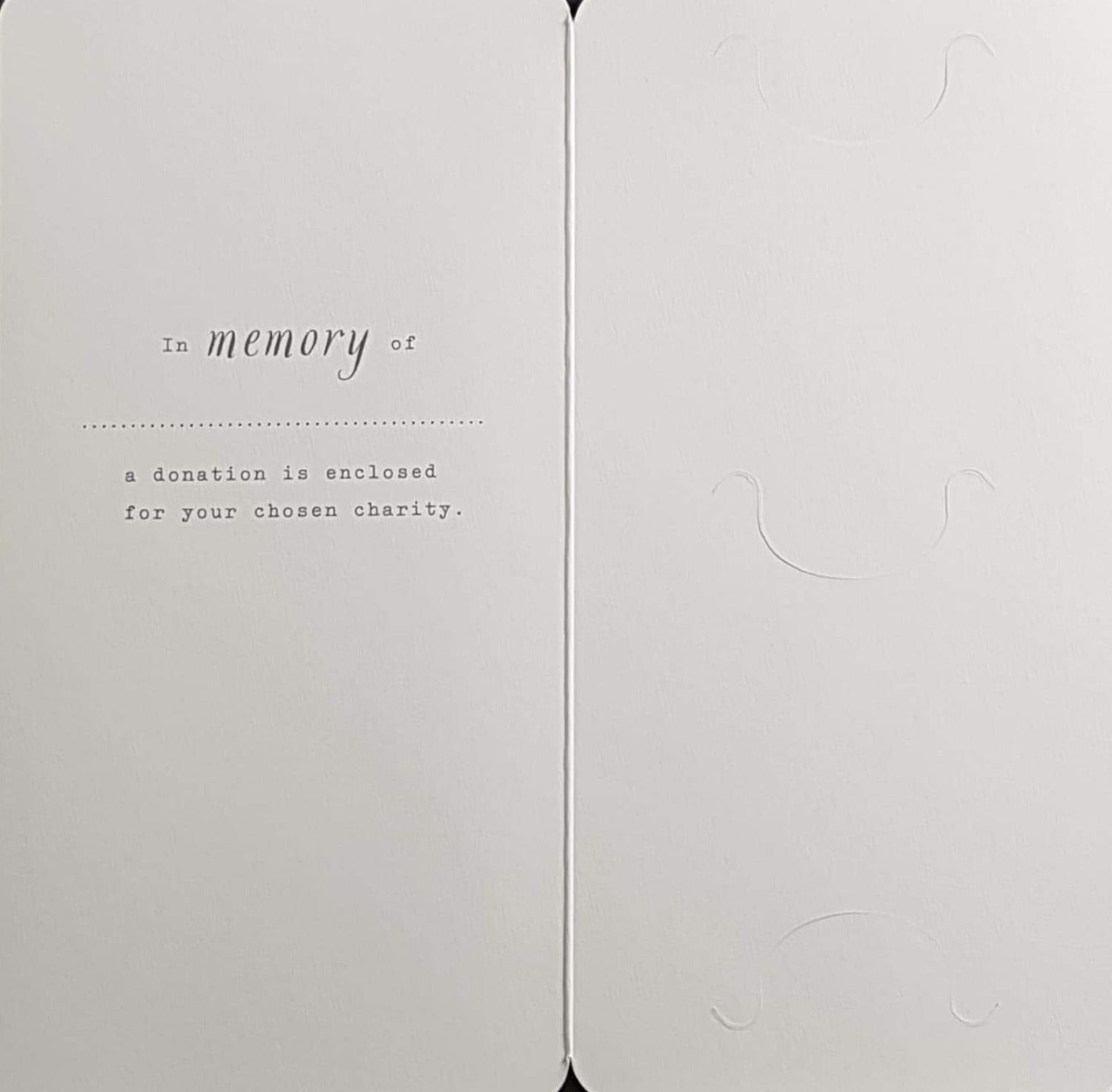 Sympathy Card -  Two White & Gold Feathers (Money Wallet)