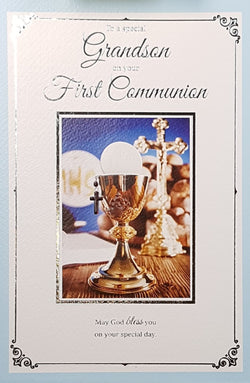Grandson Communion Card