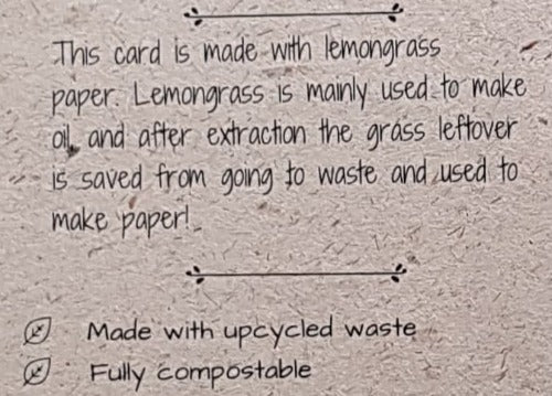 Blank Card Recyclable and Eco Friendly