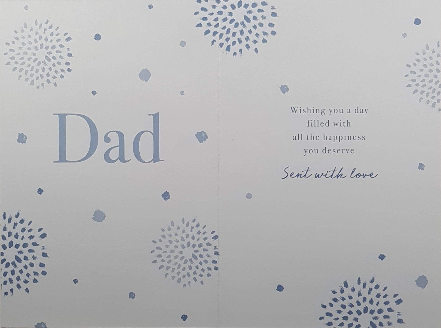 Fathers Day Card - Dad / With Love & Painted Pattern