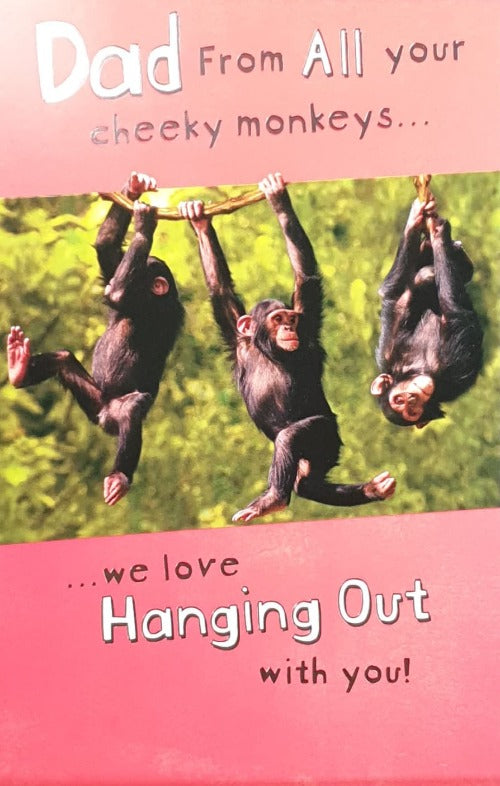Fathers Day Card - Humour / From All Your Cheeky Monkeys