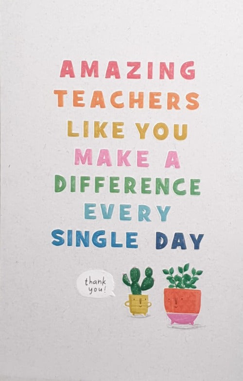 Teacher Graduation Card - Thank You