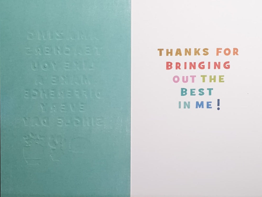 Teacher Graduation Card - Thank You
