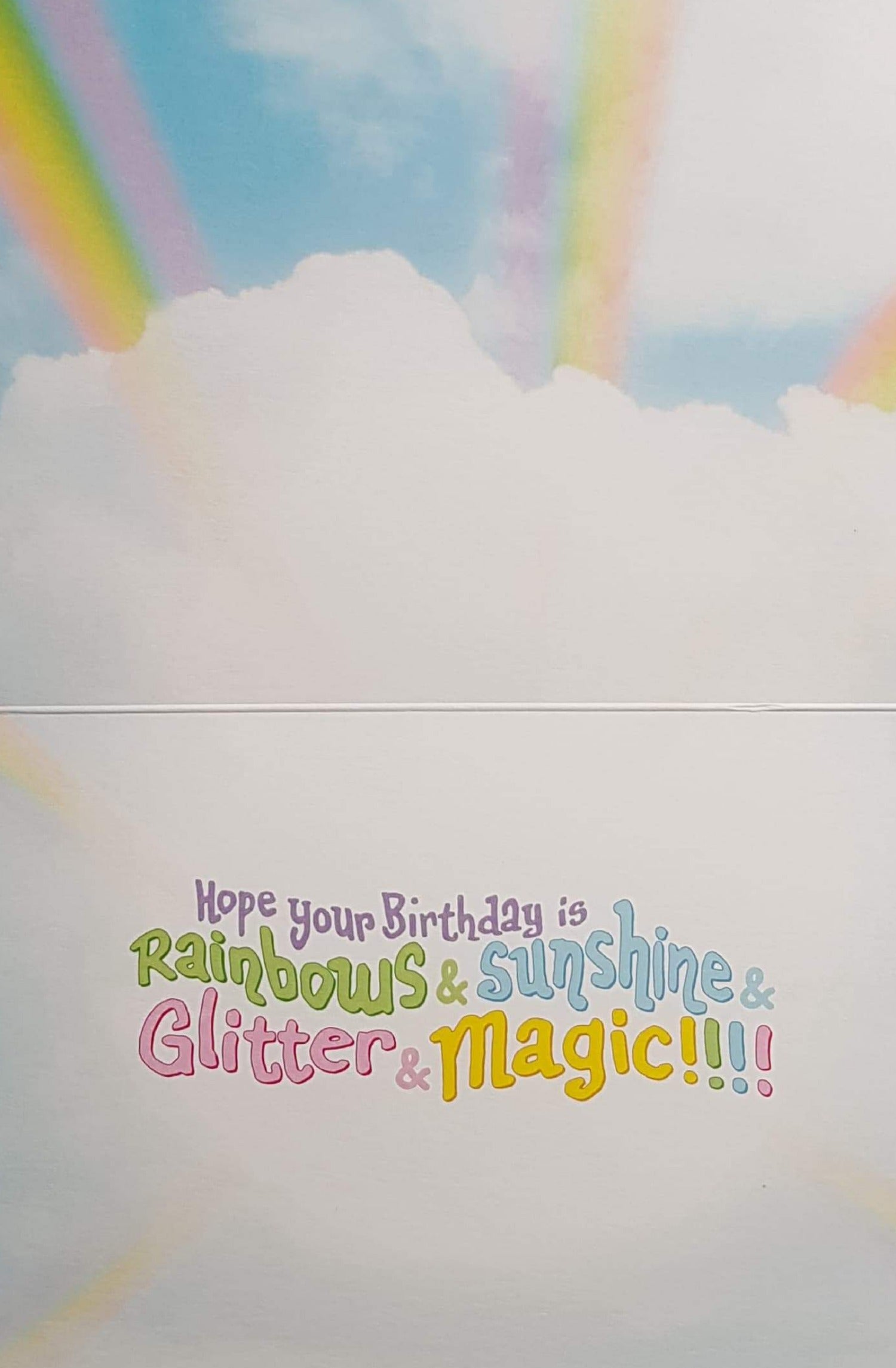 Birthday Card - Humour / Lama Ready For A Party & Rainbow