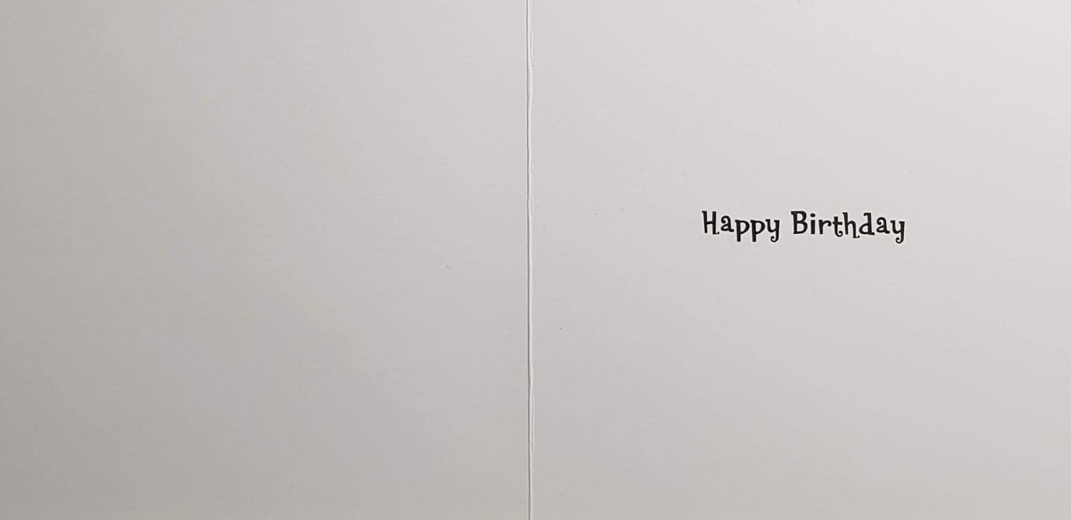 Birthday Card - Humour / Dog Eating Watermelon & Smile