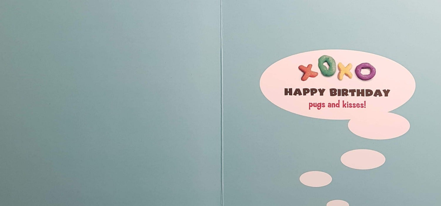 Birthday Card - Humour / Pugs And Kisses