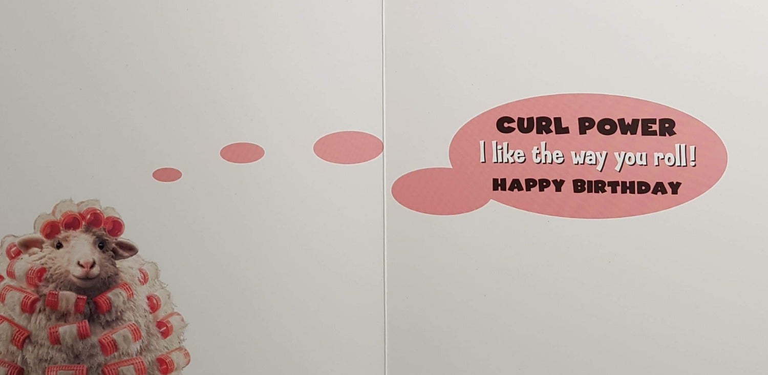 Birthday Card - Humour / Curl Power