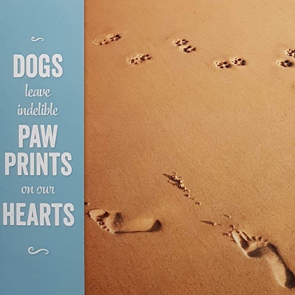 Sympathy Card - Pets / Dogs Leave Indelible Paw Prints On Your Heart