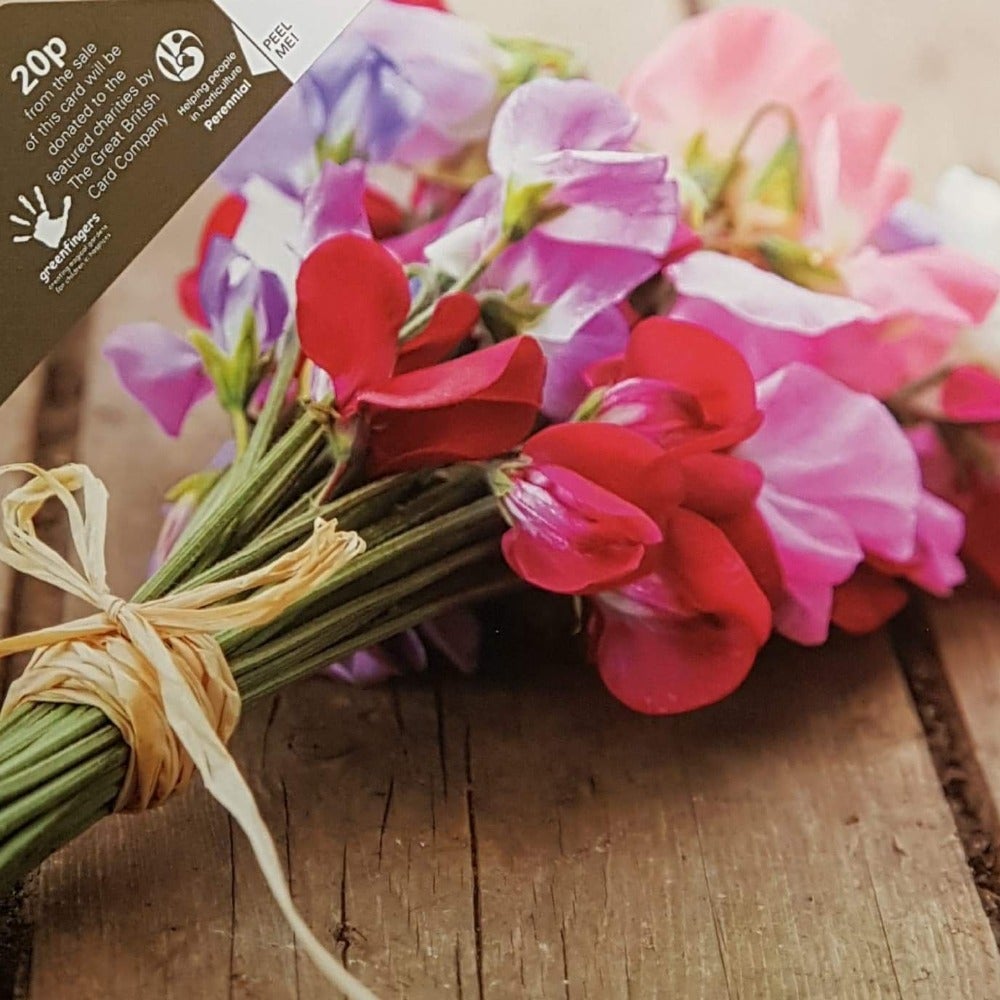 Blank Card - Bunch Of Flowers Lying On The Table