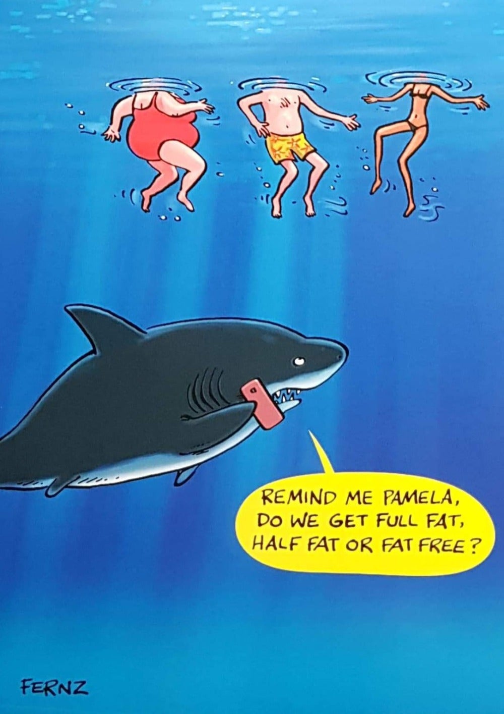 Birthday Card - Humour / Sharks Menu