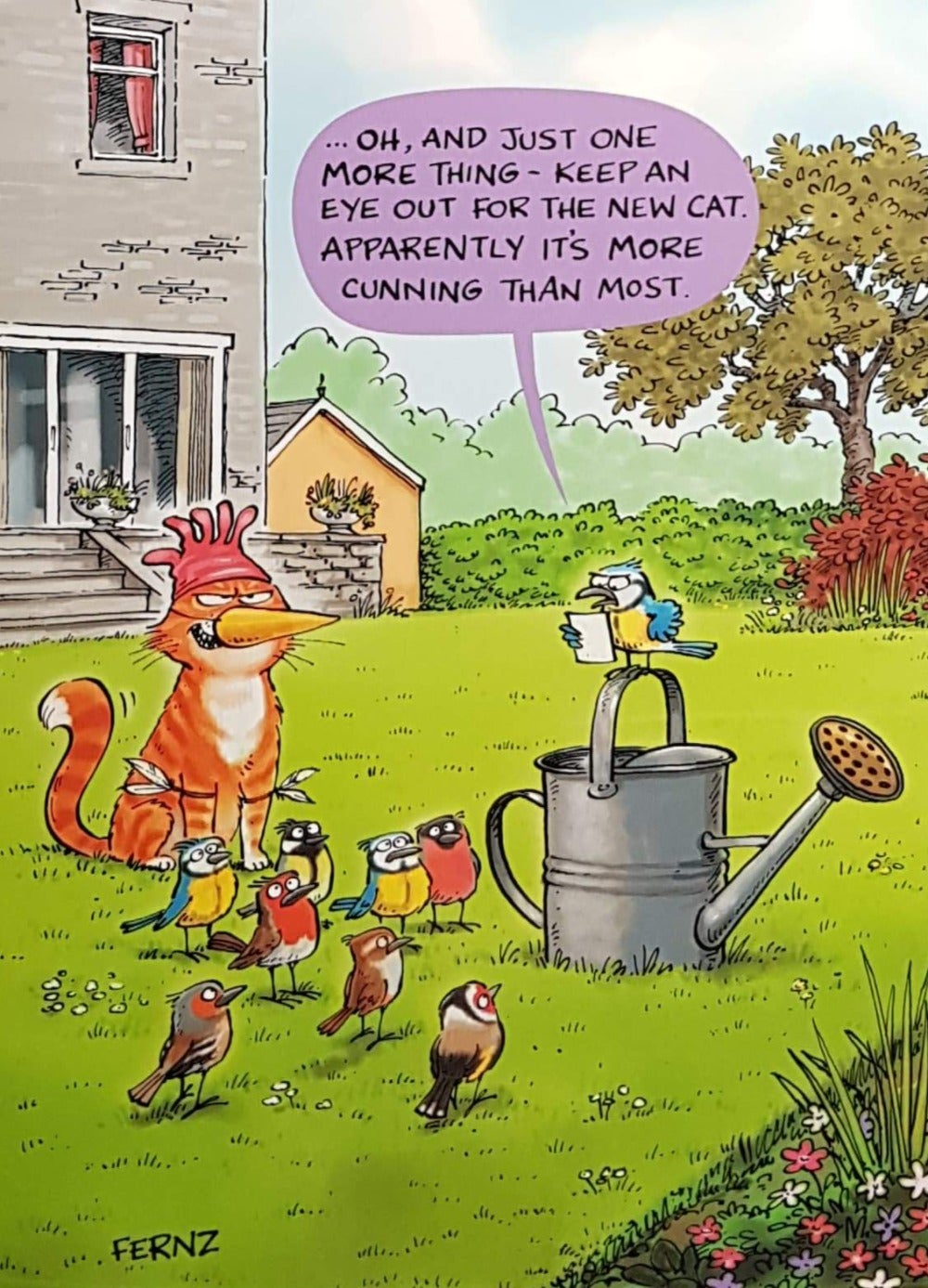 Birthday Card - Humour / Meeting In The Garden