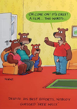 Birthday Card - Humour / Two Words...