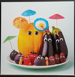 Blank Card - Funny Fruit & Veg with Googly Eyes