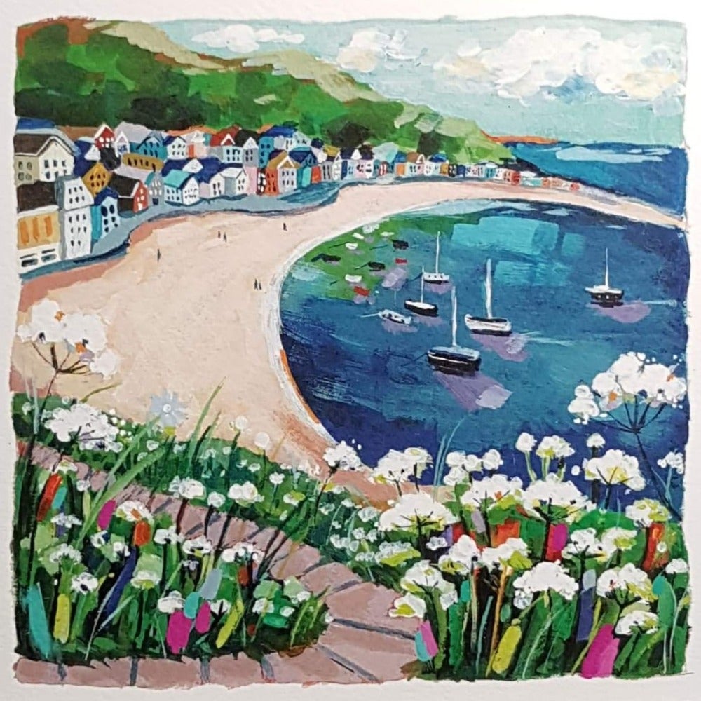 Blank Card - A View of the Sea & Sailboats