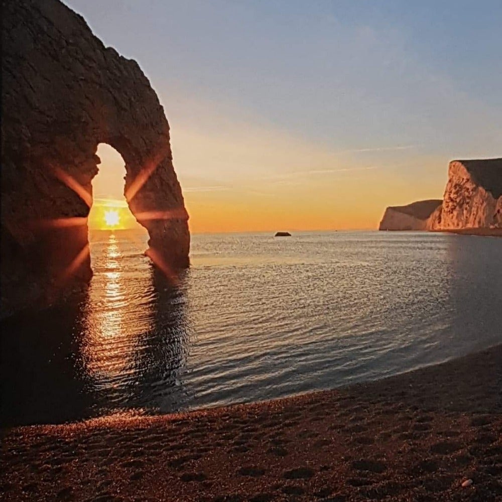 Blank Card - Scene / Sunset Through Durdle Door