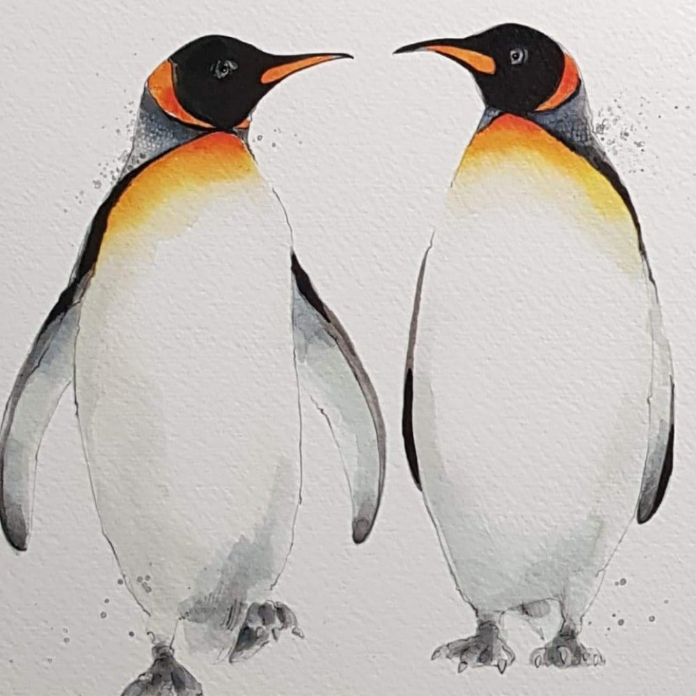 Blank Card - Animal / Penguins