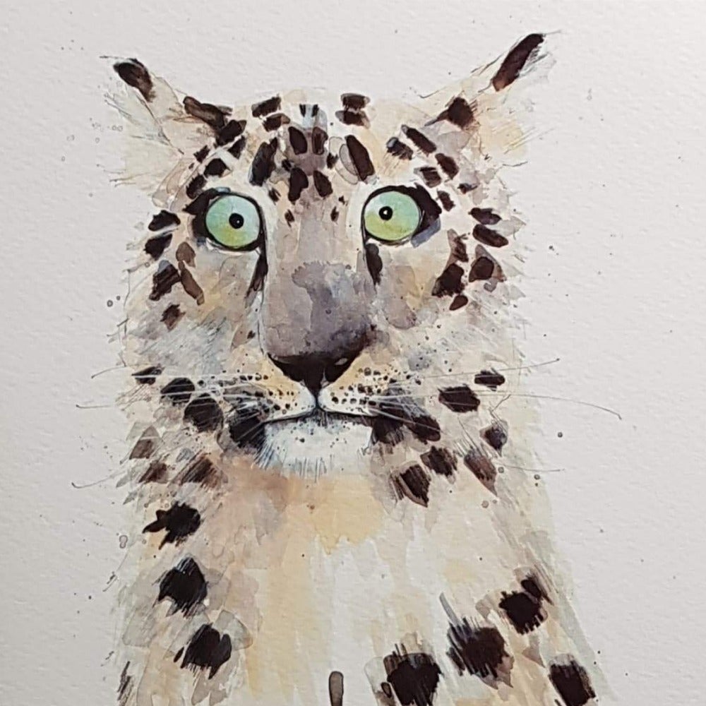 Blank Card - Animal / Snow Leopard