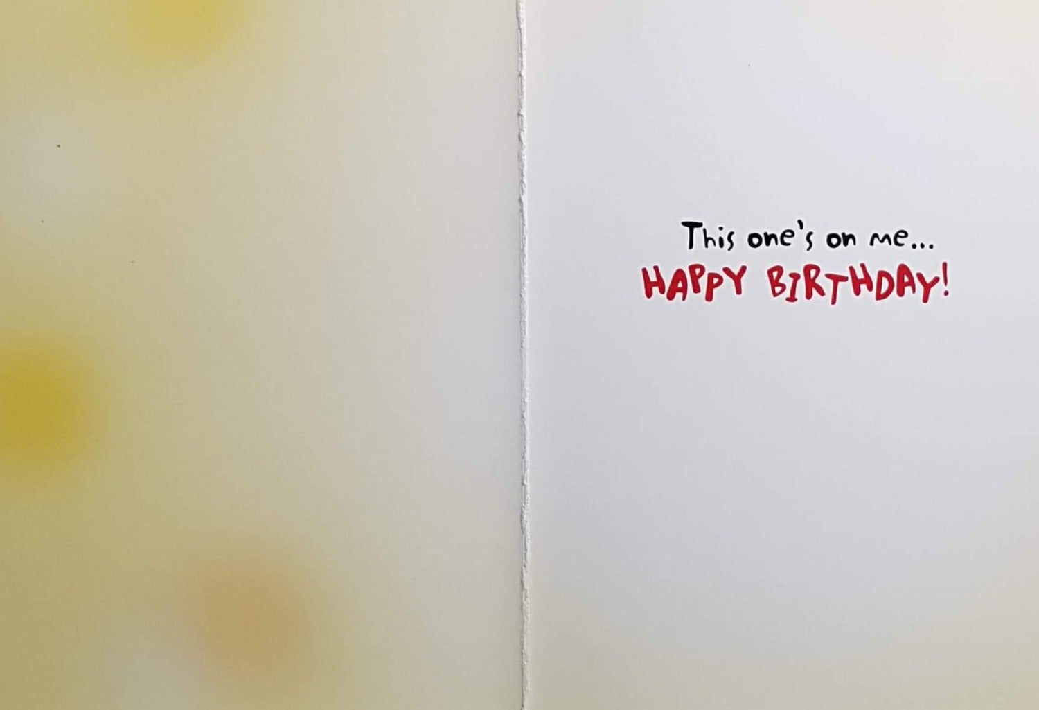 Birthday Card - 3D Card /  Funny Squirrel Inside Glass 'This One's On Me!'