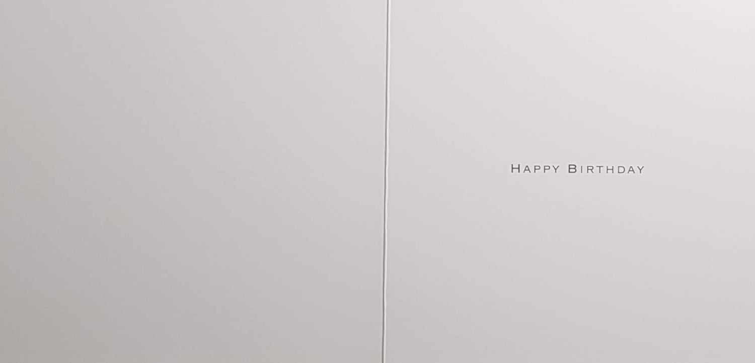 Birthday Card - View of Lake & Bridge Over Irises