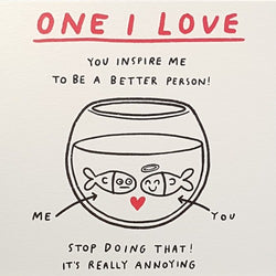 One I Love Valentines Day Card