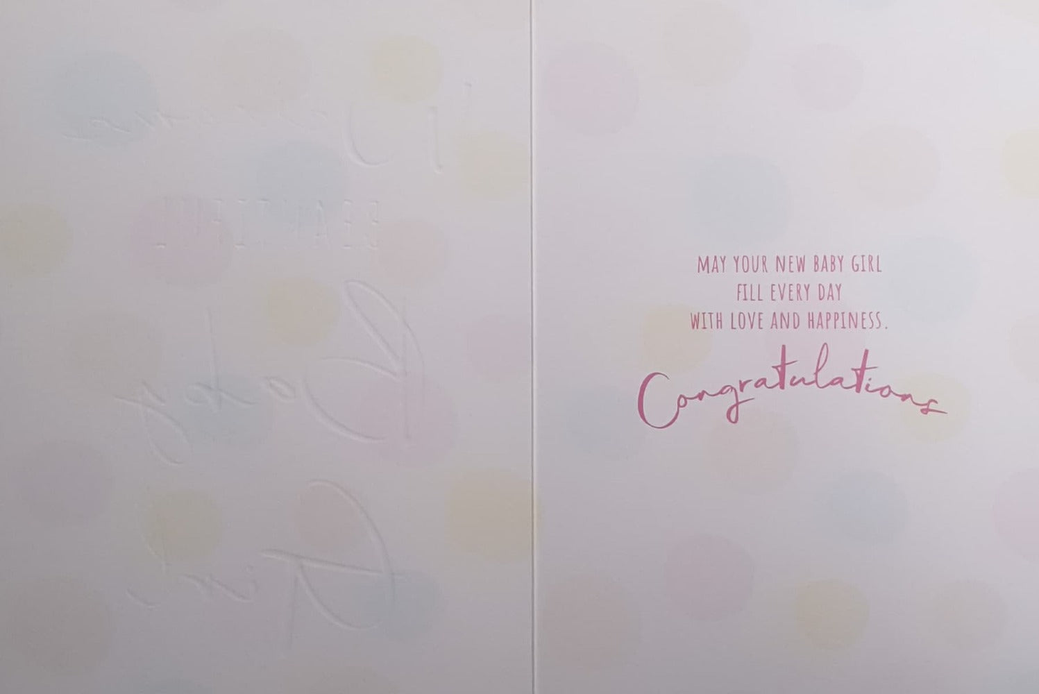 New Baby Card - Girl