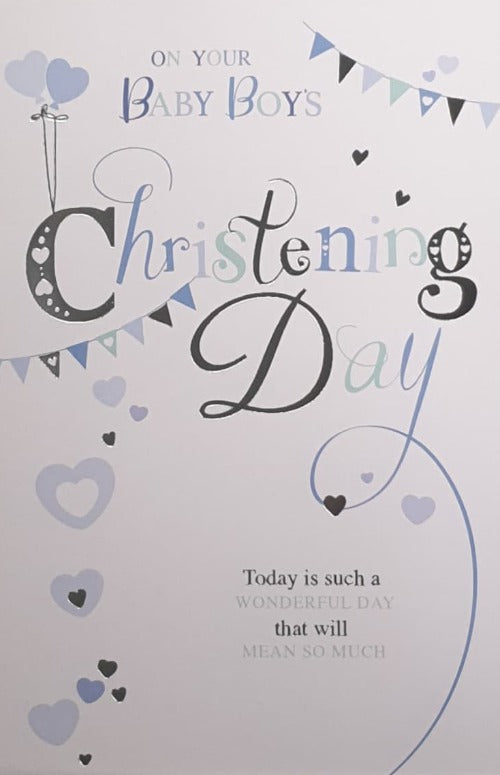 Baby Boy Christening Card