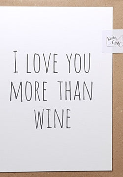 One I Love Card - Humour Recyclable and Eco Friendly Card