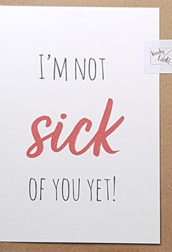 One I Love Card - Humour Recyclable and Eco Friendly Card