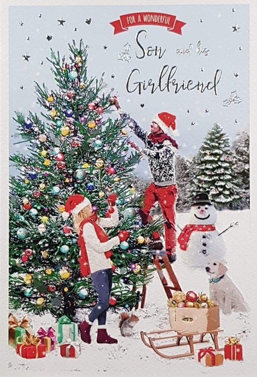 Son And His Girlfriend Christmas Card