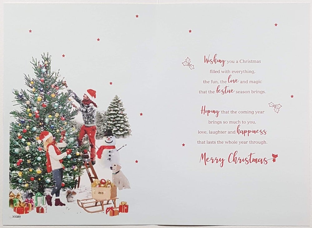 Son And His Girlfriend Christmas Card