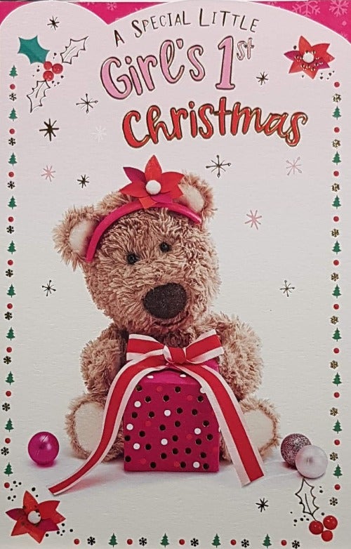girl first christmas card