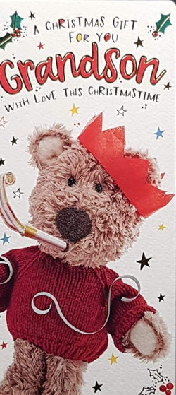 Money Wallet Christmas Card - Grandson