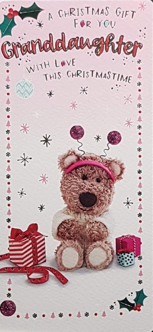 Money Wallet Christmas Card - Granddaughter
