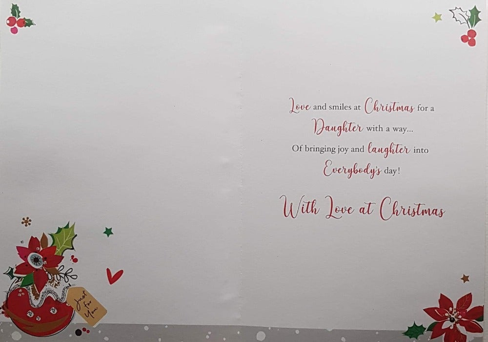 Daughter Christmas Card - / Christmas Cupcakes & Robin