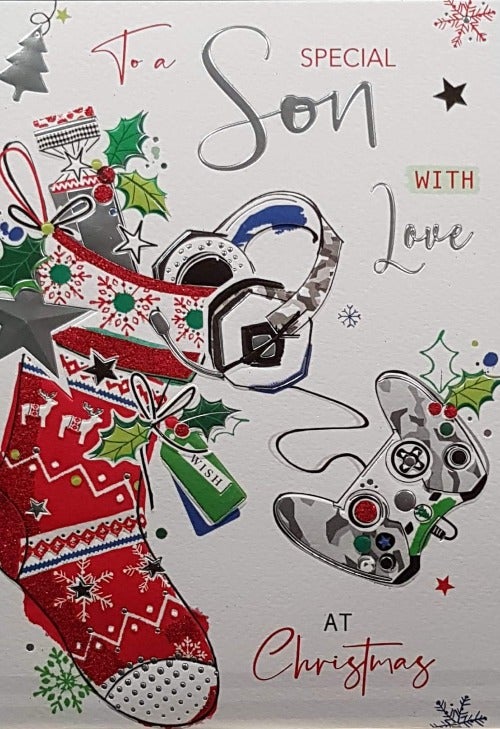 Son Christmas Card - A Christmas Sock Fulled Gifts For Teenager