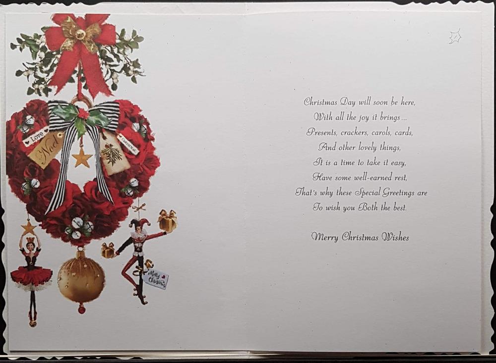 Auntie And Uncle Christmas Card - Ballerina & Jocker Figurins